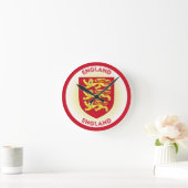 England Coat of Arms Circle Shape Runde Wanduhr (Zuhause)