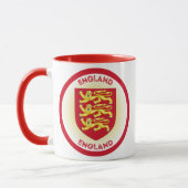 England Coat of Arms Circle Shape Tasse (Links)