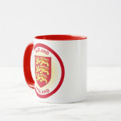 England Coat of Arms Circle Shape Tasse (Vorderseite Links)