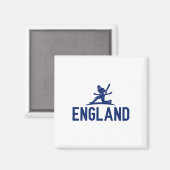 England Cricket-Fan. Männer  Magnet (Vorderseite/Rückseite)