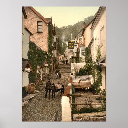 England der Antike, Clovelly High Street, Devon Poster (Vorne)