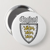England Drei Löwen Holzschild Button (Vorne & Hinten)