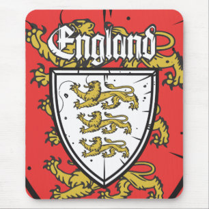 England Drei Löwen Holzschild Mousepad