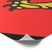 England: Drei Löwen-Schild Poster (Ecke)