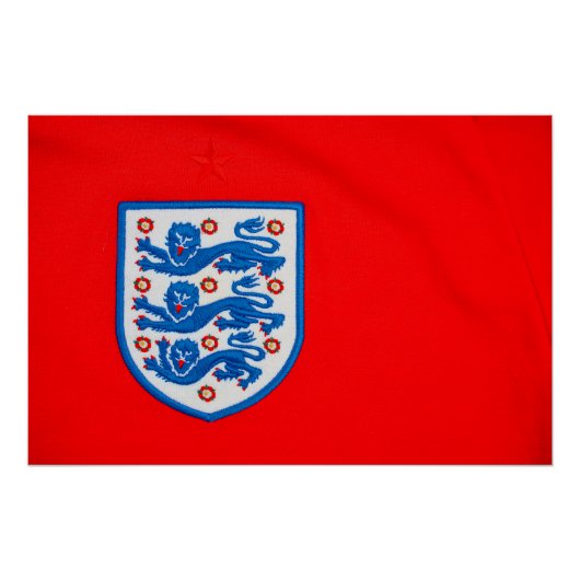 England: Drei Löwen Shirt Abzeichen Poster (Vorderseite)