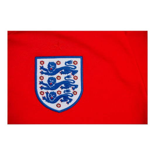 England: Drei Löwen Shirt Abzeichen Poster (Vorderseite)