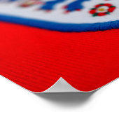 England: Drei Löwen Shirt Abzeichen Poster (Ecke)