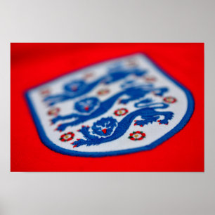 England: Drei Löwen Shirt Abzeichen Poster