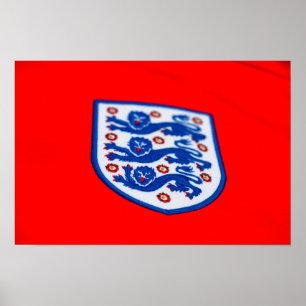 England: Drei Löwen Shirt Abzeichen Poster