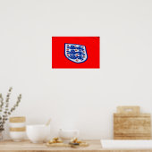 England: Drei Löwen Shirt Abzeichen Poster (Küche)