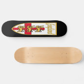 England, Englisch, 3 Löwe-Abzeichen oder Wappen, Skateboard (Horizontal)