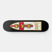 England, Englisch, 3 Löwe-Abzeichen oder Wappen, Skateboard (Horizontal)