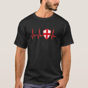 England Englisch Flag Heartbeat Proud T-Shirt
