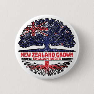 England Englisch New Zealander New Zealand Tree Button