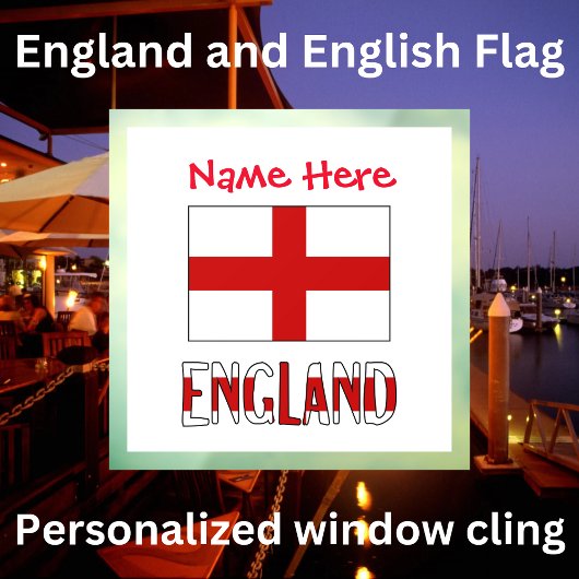 England Englische Flagge Red Personalisierung Fensteraufkleber