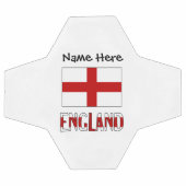 England Englische Flagge Schwarze Personalisierung Fußball (Flach)