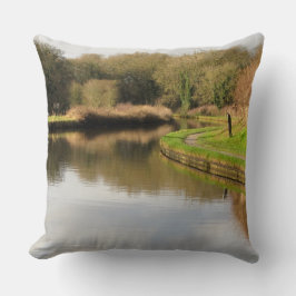 England English Canal Pond Lake Water Throw Kissen