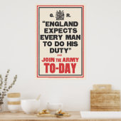"ENGLAND ERWARTET..." POSTER (Küche)
