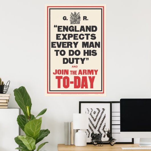 "ENGLAND ERWARTET..." POSTER (Heimbüro)