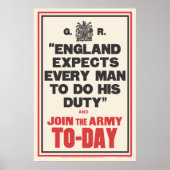 "ENGLAND ERWARTET..." POSTER (Vorne)
