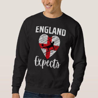 England erwartet Unterstützung für Herzfußball Män Sweatshirt