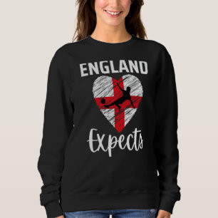 England erwartet Unterstützung für Herzfußball Män Sweatshirt