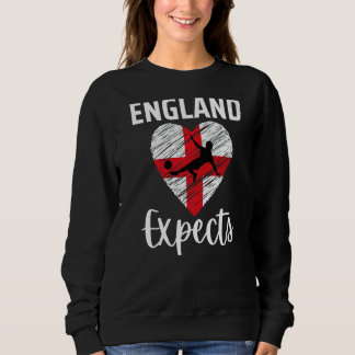 England erwartet Unterstützung für Herzfußball Män Sweatshirt