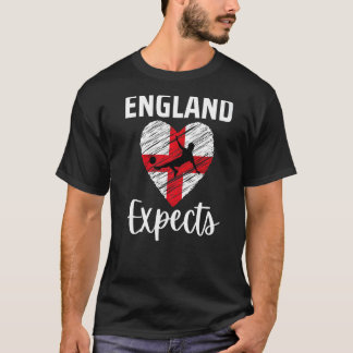 England erwartet Unterstützung für Herzfußball Män T-Shirt