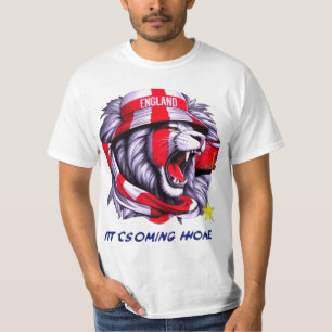 England Es kommt Zuhause Lion Roar Euro Football T-Shirt