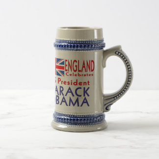 ENGLAND feiert US Präsidenten Obama Souvenir Bierglas
