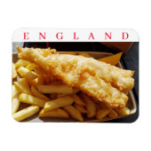 England Fisch und Chips Kühlschrankmagnet Magnet (Horizontal)