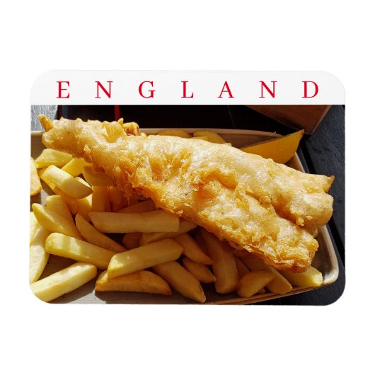 England Fisch und Chips Kühlschrankmagnet Magnet (Horizontal)