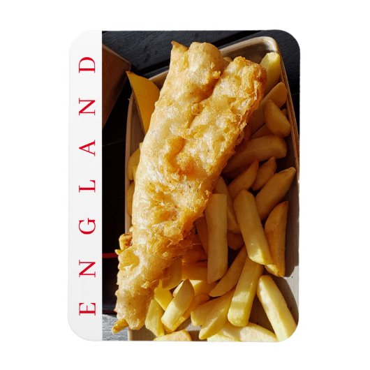 England Fisch und Chips Kühlschrankmagnet Magnet (Vertikal)