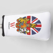 England Flag and Wappen Golf Head Cover Headcover (Vorderseite)