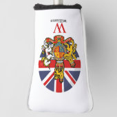 England Flag and Wappen Golf Head Cover Headcover (Rotieren 90)