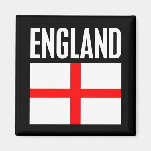 England Flag Black Magnet (Vorne)