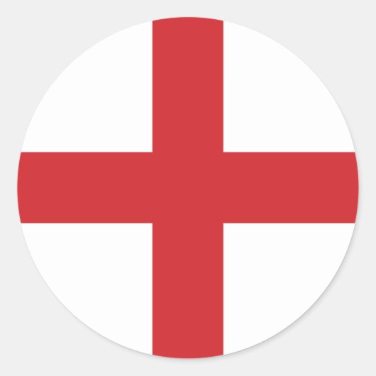 England Flag Classic Round Sticker (Vorderseite)