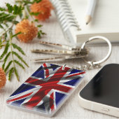 England Flag Fabric Schlüsselanhänger (Vorderseite rechts)