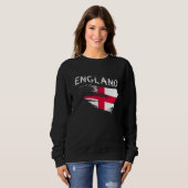 England Flag Fan English Futbol Flag Großbritannie Sweatshirt (Vorne ganz)
