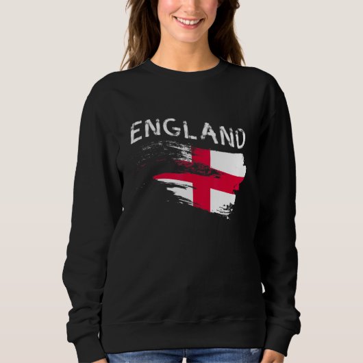 England Flag Fan English Futbol Flag Großbritannie Sweatshirt (Vorderseite)