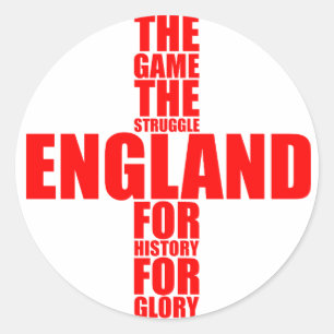 England Flag Football Team Runder Aufkleber