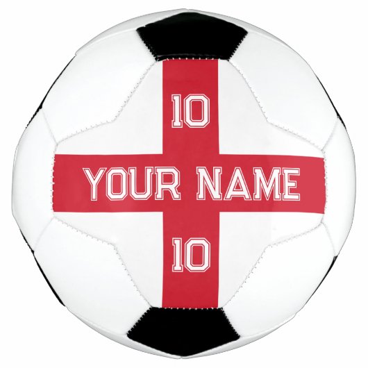 England Flag Fußball mit benutzerdefinierter Jerse (Vorderseite)