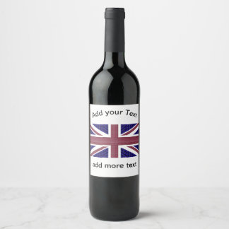 England Flag, Großbritannien Unabhängigkeitstag Weinetikett