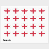 England Flag Heftsticker Herz-Aufkleber (Blatt)