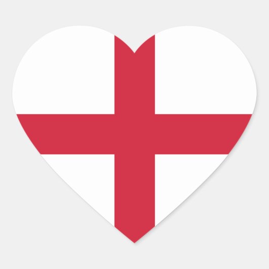England Flag Heftsticker Herz-Aufkleber (Vorderseite)