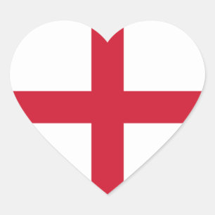England Flag Heftsticker Herz-Aufkleber