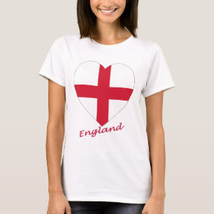 England Flag Herz T-Shirt