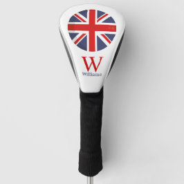 England Flag Monogram Golf Head Cover Headcover