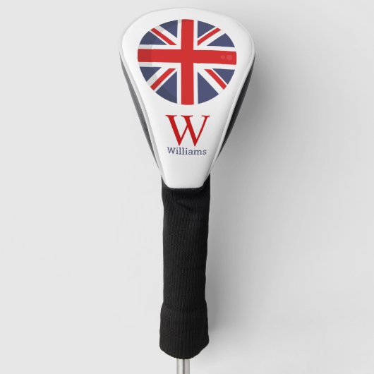 England Flag Monogram Golf Head Cover Headcover (Vorderseite)