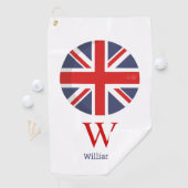 England Flag Monogram Golfhandtuch (Insitu)